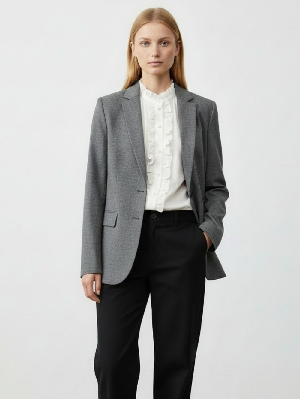Aritzia Talula Tailored Wool Blend Blazer Jacket